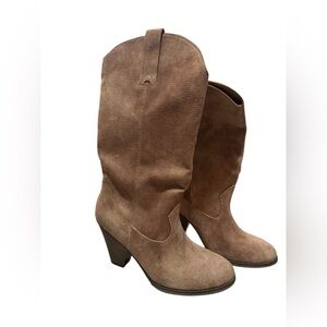 MIA Brown Heeled Boots